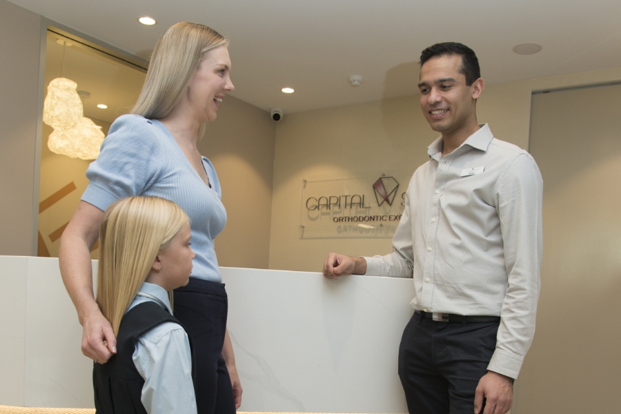 Orthodontist Specialist Clinic Canberra Capital Smiles - dental reception desk